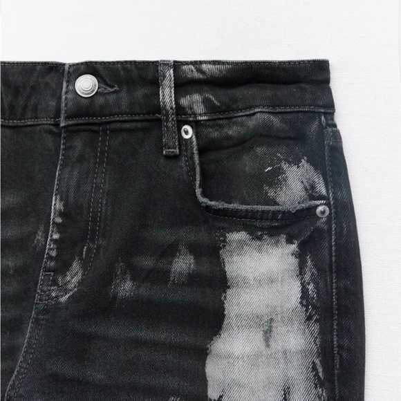 Bleached denim straight leg jeans - Picture 7 of 7
